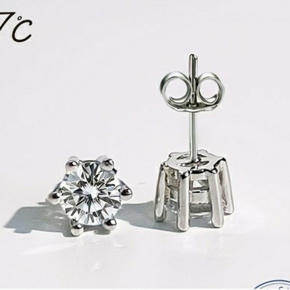 SEVENDEGREE 925 Sterling Silver Round Earrings - Picture 7 of 7